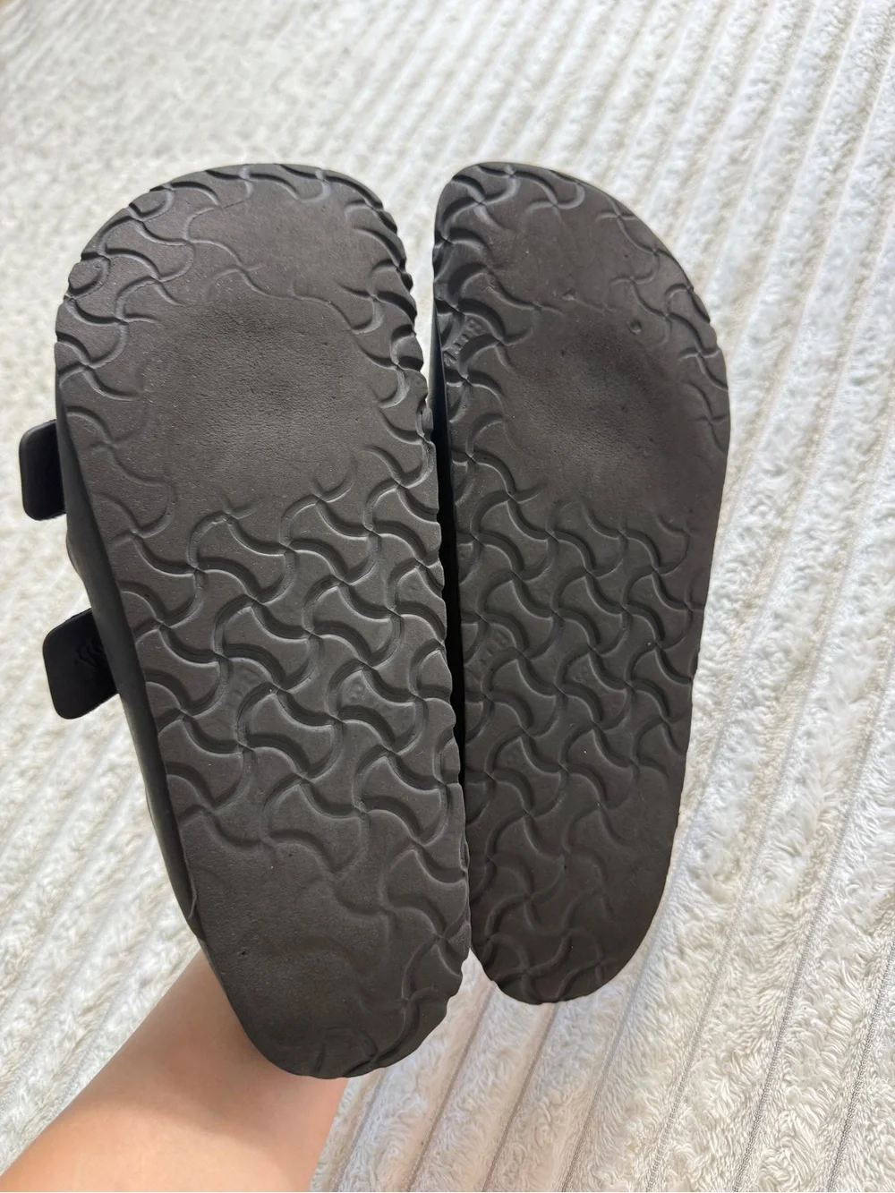 Birkenstock Arizona EVA Black Slide Sandals Adjustable Buckle Straps Men 10